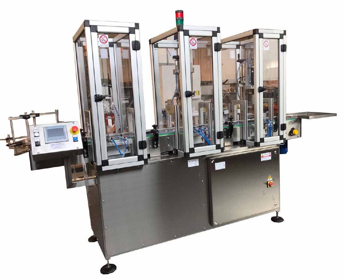 Monoline for parfums filling and capping